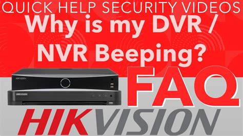 If your recorder is <strong>beeping</strong> after the hard drive has been initialised then this may be. . Why is my hikvision dvr beeping